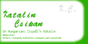 katalin csipan business card